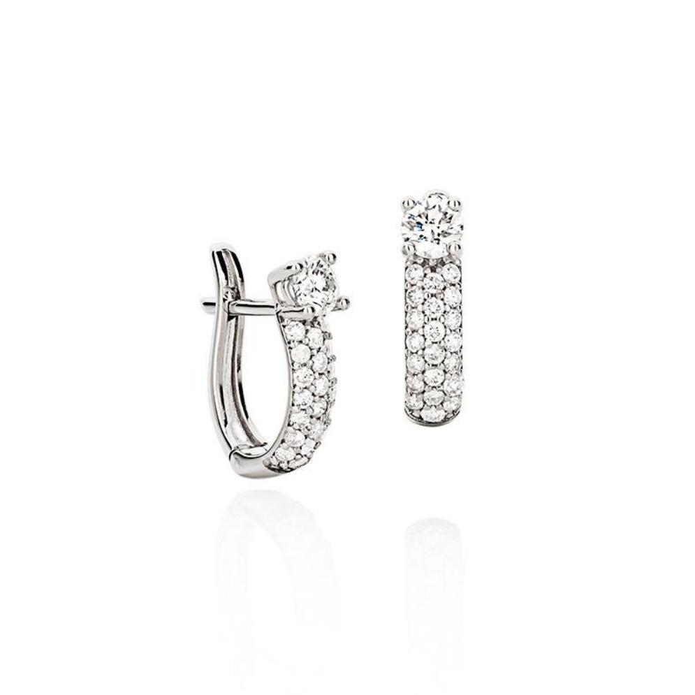 Brinco em Ouro Branco com Diamantes - Coleção Only You