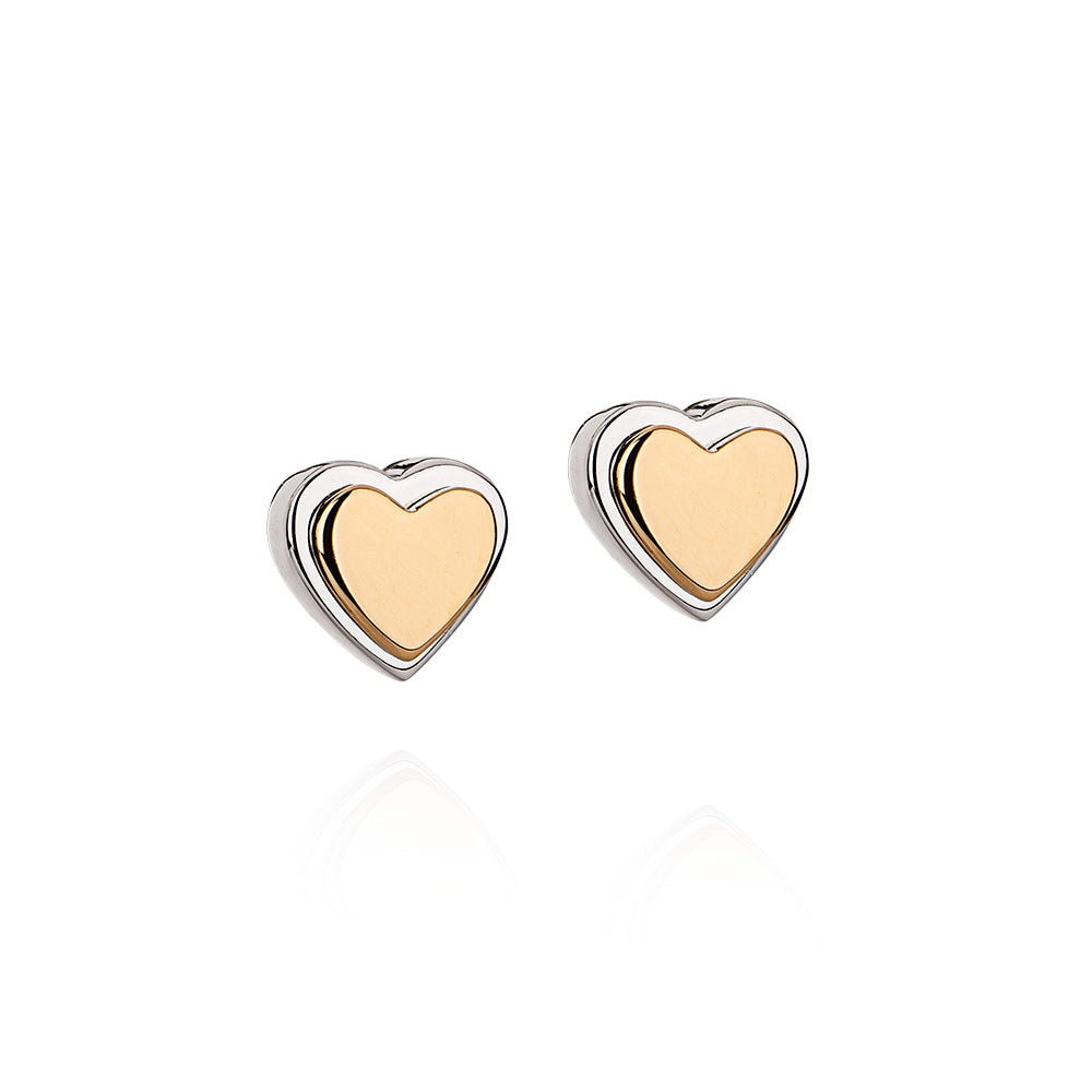 Brinco Romantic em Prata com detalhe em Ouro Amarelo - JFY