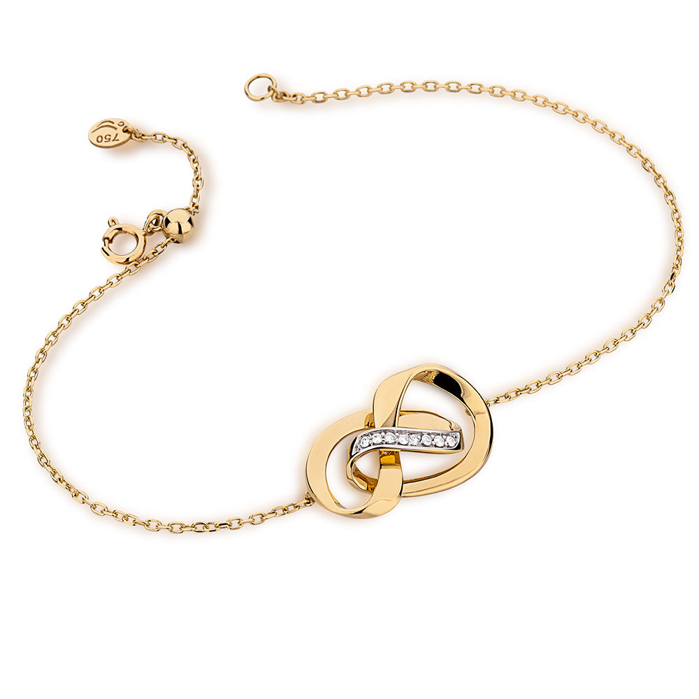 Pulseira Infini em Ouro Amarelo com Diamantes